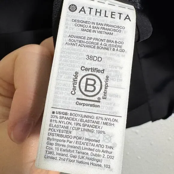 Athleta Advance Zip Front Bra B-DD - Picture 5 of 6